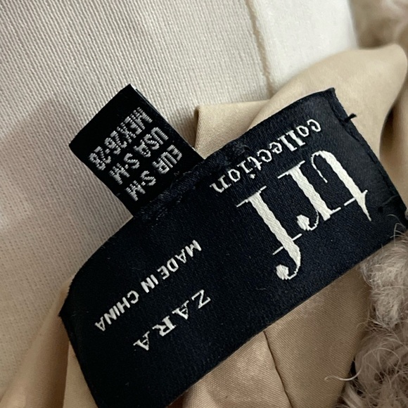 Zara Cream Teddy Jacket Boho Bohemian Whimsical Unique - Picture 6 of 9